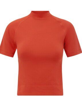 SECONDLEFT SEAMLESS HIGH NECK TEE Red
